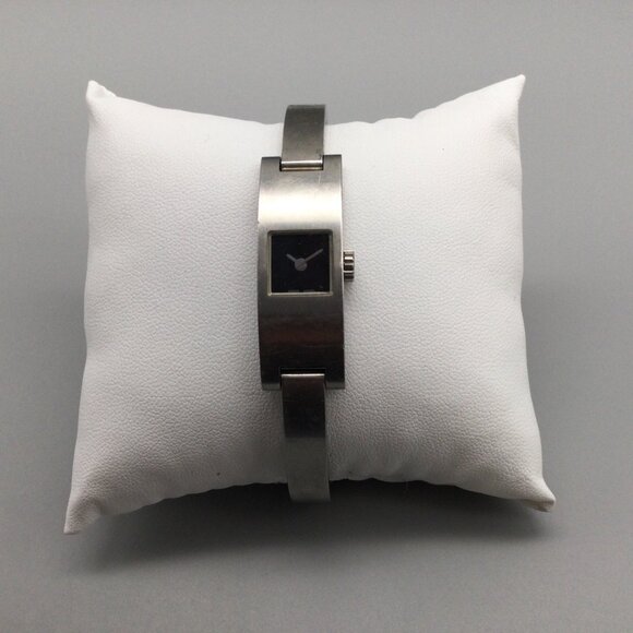 Coach Watch Women 13mm Silver Tone Black Dial Swiss Made New Battery 7" - Picture 2 of 14